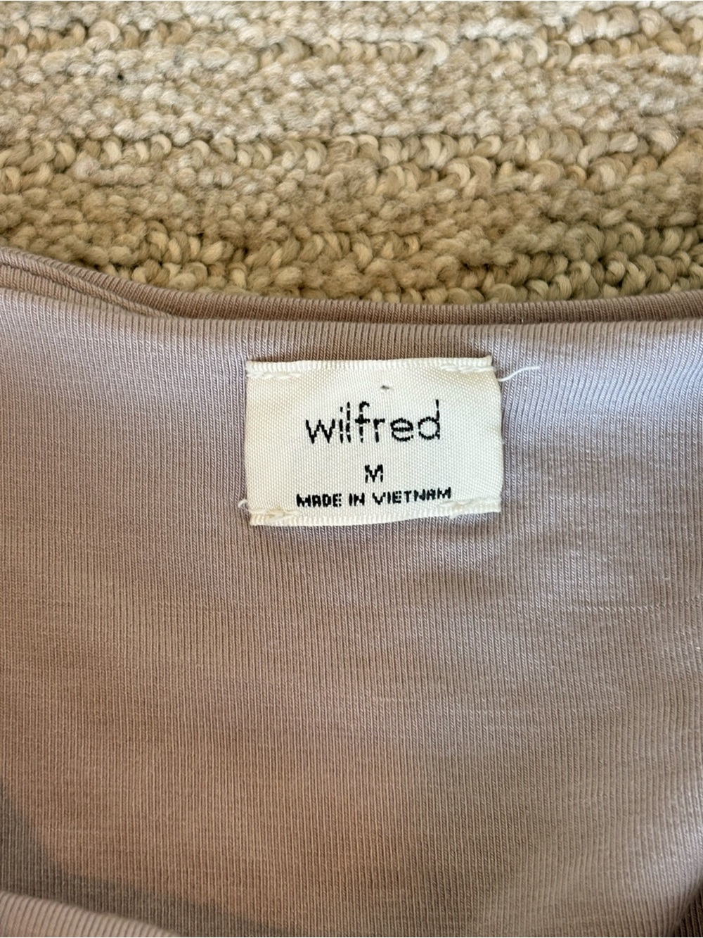 Wilfred Aritzia Dusty Mauve Purple Wide Leg Jumpsuit Women’s M - Picture 7 of 7